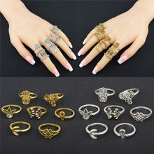 Elephant Midi Finger Rings Set