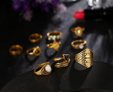 Vintage Crystal Opal Rings