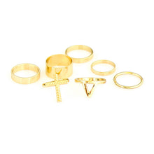 Cross finger ring set