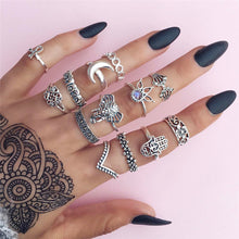 Elephant Midi Finger Rings Set